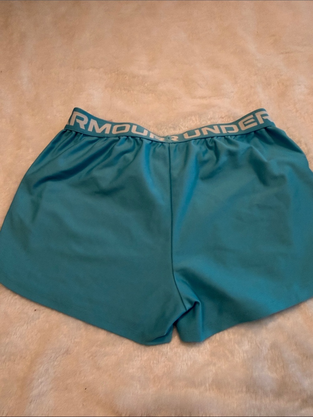 Under Armour Girls' Athletic Shorts in Hot Pink, Teal, and Royal Blue sz YLg - Picture 8 of 9